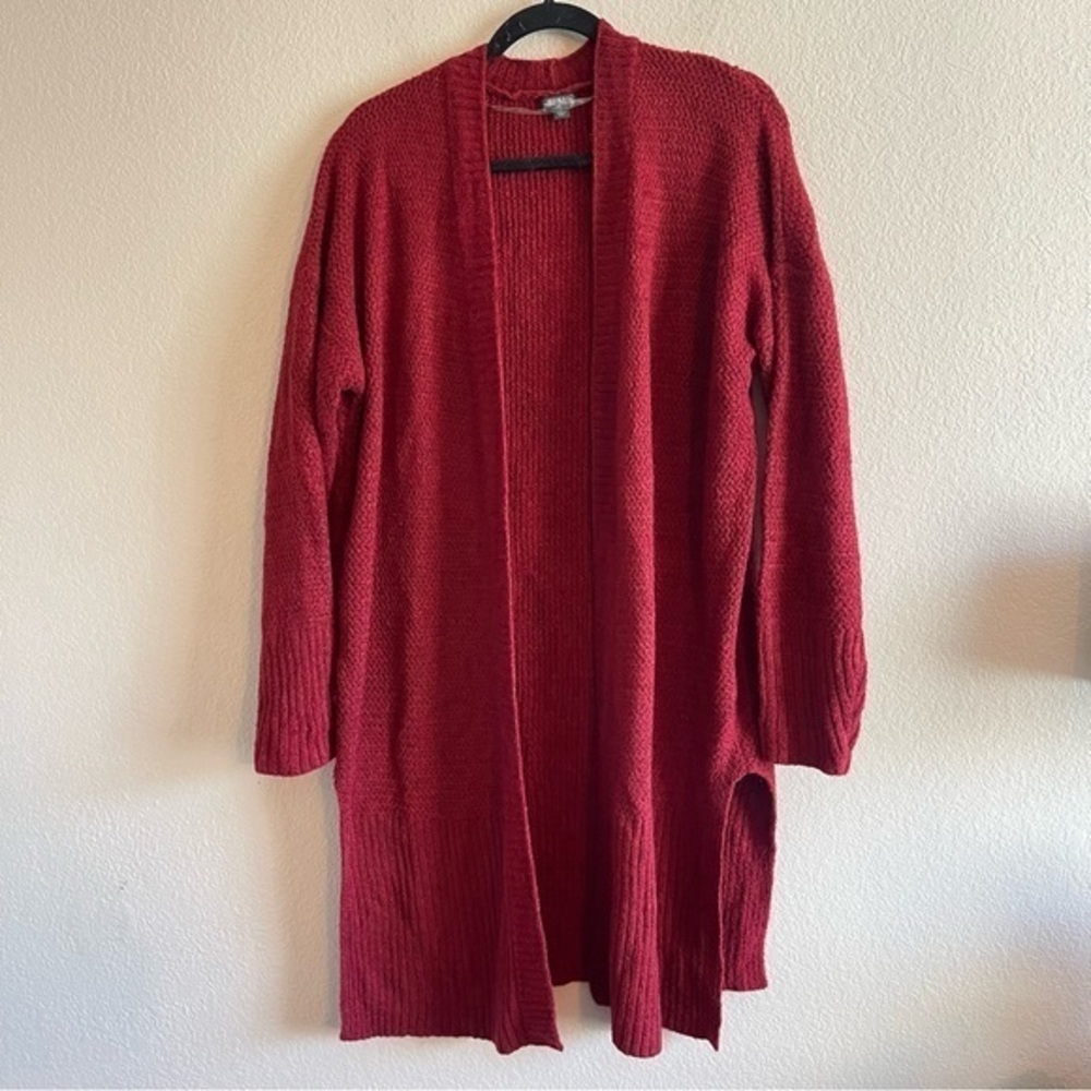 Wild Fable Knit Soft Red Long Length Duster Cardigan Womens Size Large